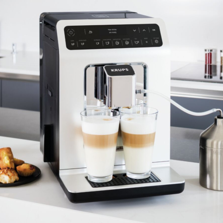 Espressor automat Krups Evidence EA891C10, 1450W, 15 bari, rezervor boabe 260g, rezervor apa 2.3L, rasnita 3 nivele, alb - negru [6]