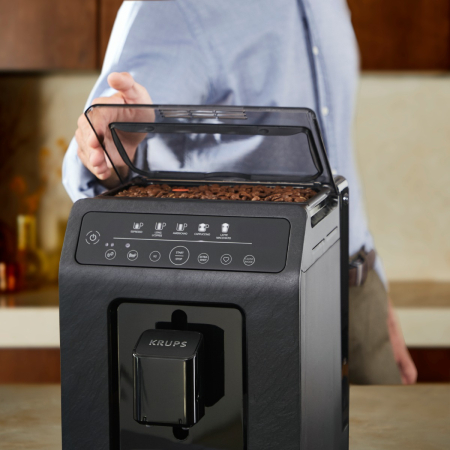 Espressor automat Krups Evidence Eco Design EA8968E0, 1450W, 15 bari, 5 retete, 5 trepte rasnita, rezervor cafea 260g, rezervor apa detasabil 2.3L, 3  [8]