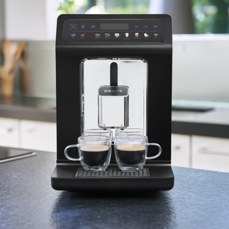 Espressor automat Krups Evidence One EA895831, 1450 W, tehnologia Quattro Force, 12 retete, rasnita metalica, negru [5]