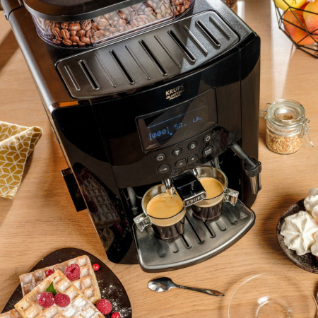 Espressor automat Krups Happy  Arabica EA817010, ecran LCD, 15 bari, rezervor boabe 260g, rezervor apa 1.7L, rasnita 3 nivele, duza abur, funct [11]