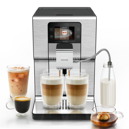 Bucatarie - Espressor automat Krups Intuition Experience Hot&Cold EA879EE0, 1550 W, presiune 15 bari, capacitate rezervor apa 3 L, 13 trepte de macinare, tehnolog
