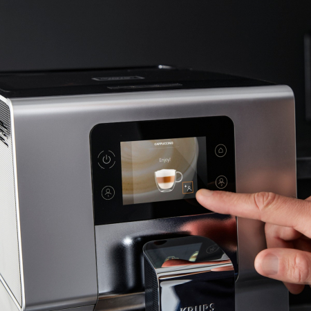 Espressor automat Krups Intuition Preference+ EA875E10, 1450W, accesoriu spumare lapte, 15 retete, argintiu [8]