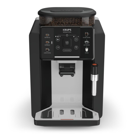 Espressor automat Krups Sensation EA910A10, 5 retete, presiune 15 bari, 1450 W, Sistem Thermoblock Compact, negru & argintiu [1]