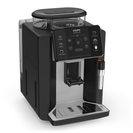 Espressor automat Krups Sensation EA910A10, 5 retete, presiune 15 bari, 1450 W, Sistem Thermoblock Compact, negru & argintiu [2]