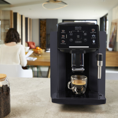 Espressor automat Krups Sensation EA910B10, 1450W, 15 bari, 5 retete, ecran tactil, rezervor cafea 260g, duza de abur, Sistem Thermoblock Compact, n [7]