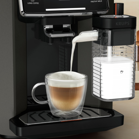 Espressor automat Krups Sensation Milk M50 EA912910, 1450W, 15 bari, 6 retete, ecran tactil, 260g, 1.7l, 3 trepte temperatura, rasnita 5 nivele, [7]
