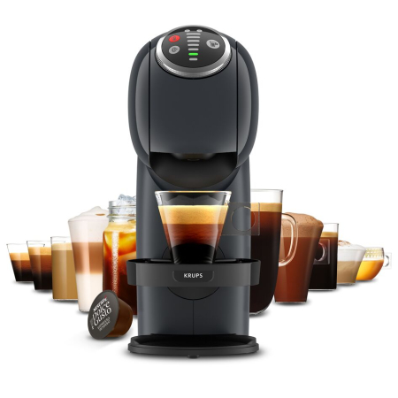 Bucatarie - Espressor cu capsule Krups NESCAFÉ® Dolce Gusto® Genio S Plus KP340B10, 1500W, 15 bari, functie Hot & Cold, gri