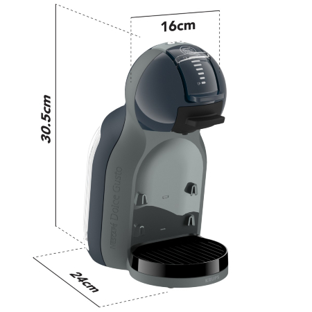 Espressor cu capsule Krups NESCAFÉ® Dolce Gusto® Mini Me 2 KP143BF0, 1600 W, 15 bari presiune, rezervor apa 0.8 L, oprire automata, gri & albastru [19]