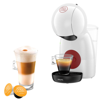 Espressor cu capsule Krups NESCAFÉ® Dolce Gusto® Piccolo XS KP1A3110, 1600W, 15 bari, capacitate rezervor 0.8 L, functie Eco, alb & rosu [1]