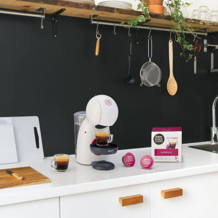 Espressor cu capsule Krups NESCAFÉ® Dolce Gusto® Piccolo XS KP1A3110, 1600W, 15 bari, capacitate rezervor 0.8 L, functie Eco, alb & rosu [7]