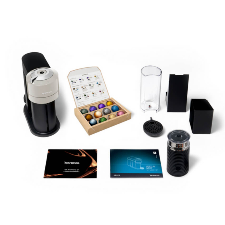 Espressor cu capsule Nespresso Vertuo Next by Krups XN911B10 + Aeroccino, 1500 W, 1.1 L, 12 capsule cadou, gri deschis & negru [13]
