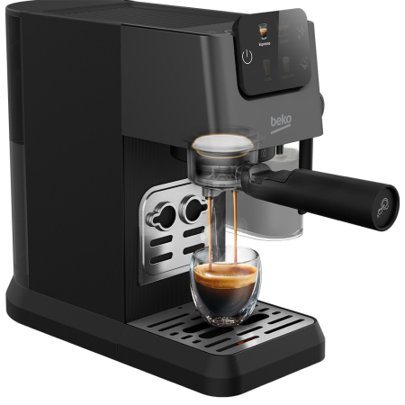 Espressor Manual 3in1 BEKO CEP5464DX, 1.1l, 1600W, 20 Bar, Sistem Cappuccino, Cafea macinata, Capsule sau Paduri, Negru [5]