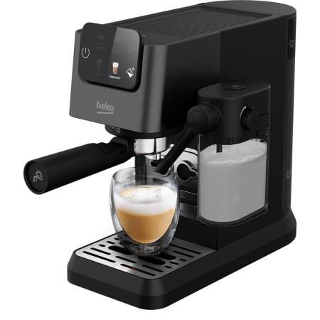 Espressor Manual 3in1 BEKO CEP5464DX, 1.1l, 1600W, 20 Bar, Sistem Cappuccino, Cafea macinata, Capsule sau Paduri, Negru [8]