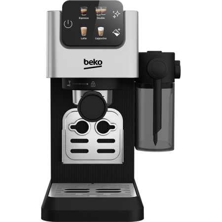 Espressor Manual BEKO CEP5304X, 1.1l, 1628W, 15 Bar, Recipient lapte detasabil, Spumare lapte, Negru-Argintiu [1]