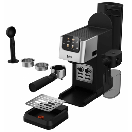 Espressor Manual BEKO CEP5304X, 1.1l, 1628W, 15 Bar, Recipient lapte detasabil, Spumare lapte, Negru-Argintiu [4]