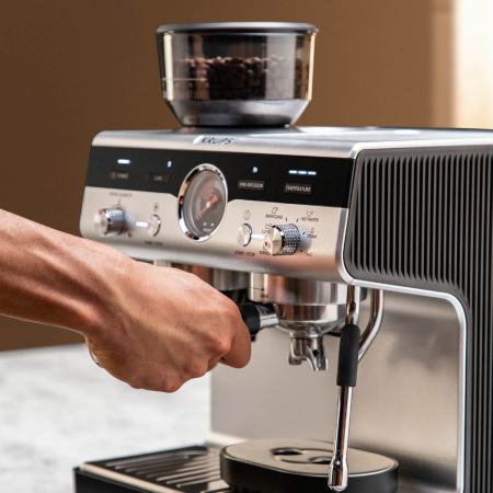 Espressor manual cu rasnita Krups Precision XP801T10, 15 bari, rezervor apa 3.5 L, 30 trepte de rasnire, 3 trepte temperatura, 3 trepte pre-infuzare,  [13]