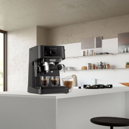 Espressor manual DeLonghi EC230.BK, 1100 W, 15 bar, 1 l, 24 cm, 30 cm, 36 cm, 1 m, 2 cafele simultan, negru [5]