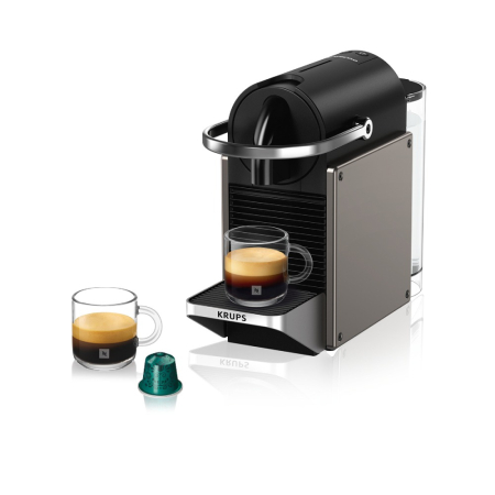 Espressor Nespresso Krups Pixie Titan XN306T10, 1260W, 19 bari, 0.7L, functie oprire automata, negru & gri [2]