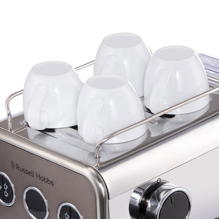 Espressor Russell Hobbs Distinctions, 15 bar, rezervor 1.2L, spumare lapte, incalzire rapida, titan [6]