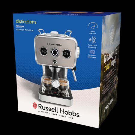 Espressor Russell Hobbs Distinctions, 15 bar, rezervor 1.2L, spumare lapte, incalzire rapida, titan [4]