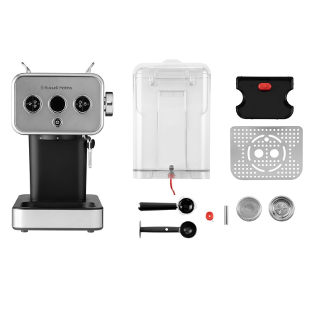 Espressor Russell Hobbs Distinctions, 15 bar, rezervor 1.2L, spumare lapte, incalzire rapida, titan [2]
