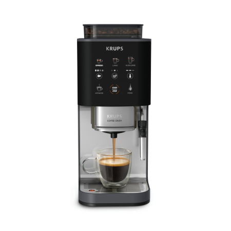 Espressor semi-automat Krups Coffee Crush SA404BE1, 1370 W, 15 bari, 6 retete, sistem bean-to-cup, rasnita inox, duza de abur pentru spumarea laptelui [9]