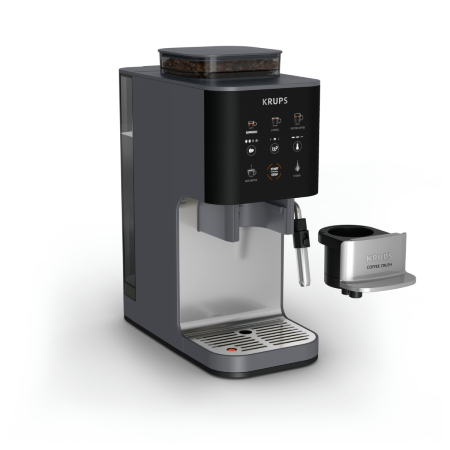 Espressor semi-automat Krups Coffee Crush SA404BE1, 1370 W, 15 bari, 6 retete, sistem bean-to-cup, rasnita inox, duza de abur pentru spumarea laptelui [11]