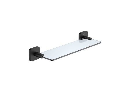Rafturi si depozitare - Etajera baie Roca A817888NB0, 108 mm, 350 mm, 52 mm, 2 orificii instalare, pe perete, metal, sticla, Crom