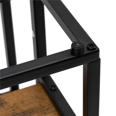 Etajera cu 4 rafturi din metal si MDF, 51x34x67 cm, negru si maro [12]