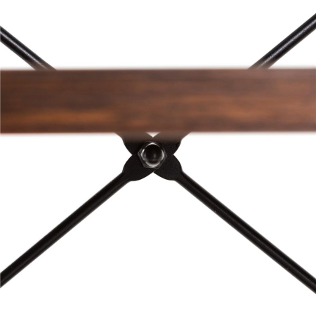 Etajera cu 4 rafturi, metal si MDF, stil industrial, 56x34x138 cm, maro inchis si negru [13]