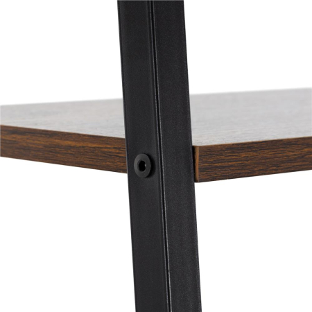 Etajera cu 4 rafturi, metal si MDF, stil industrial, 56x34x138 cm, maro inchis si negru [12]