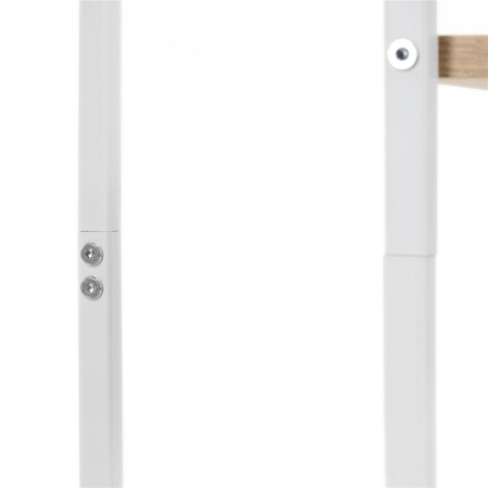 Etajera cu 6 rafturi din metal si MDF, 60x20x113 cm, alb si maro [14]