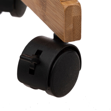 Etajera cu roti Atmosphera Natureo cu 3 niveluri, bambus si MDF, 41x20x81 cm, negru [4]