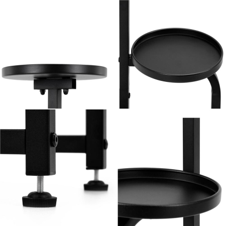 Etajera metalica cu 4 niveluri, structura solida, stil industrial, 22x22x115 cm, negru [11]