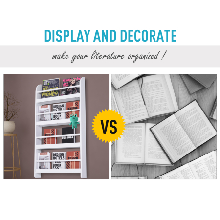  Etajera Perete - Biblioteca 4 Rafturi Lemn Alb [4]