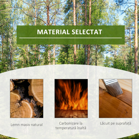  Etajera Suport Plante Asimetrica cu 6 Niveluri pentru Gradina si Casa, din Lemn, 95x28x96.5 cm [5]