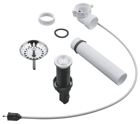 Scurgeri, sifoane, racorduri sanitare - Evacuare automata Grohe 40986SD0, pt chiuveta bucatarie, actionare prin buton, cromata