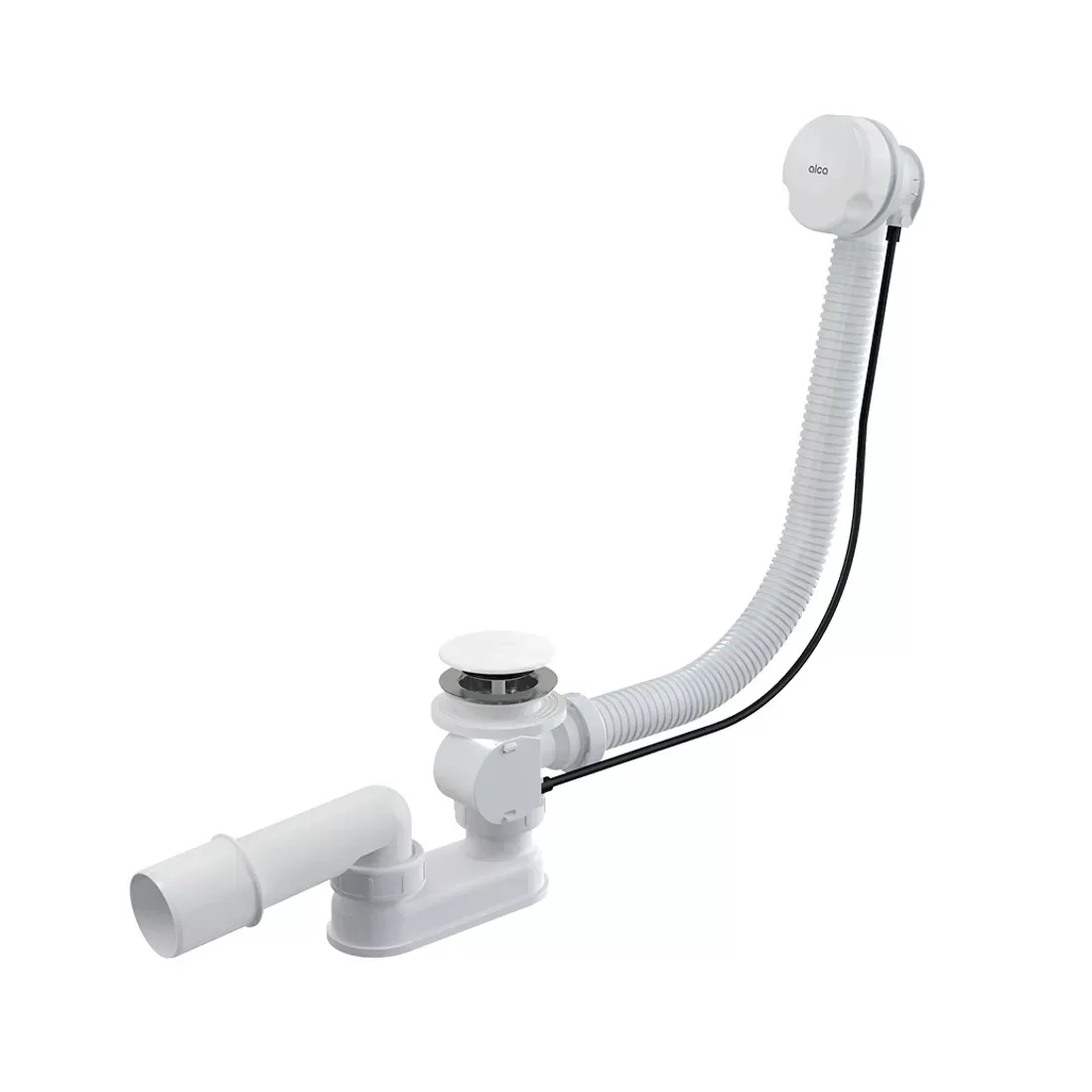 Accesorii cada - Evacuare cada AlcaDrain, universala, sifon, ventil, alb, A51BM