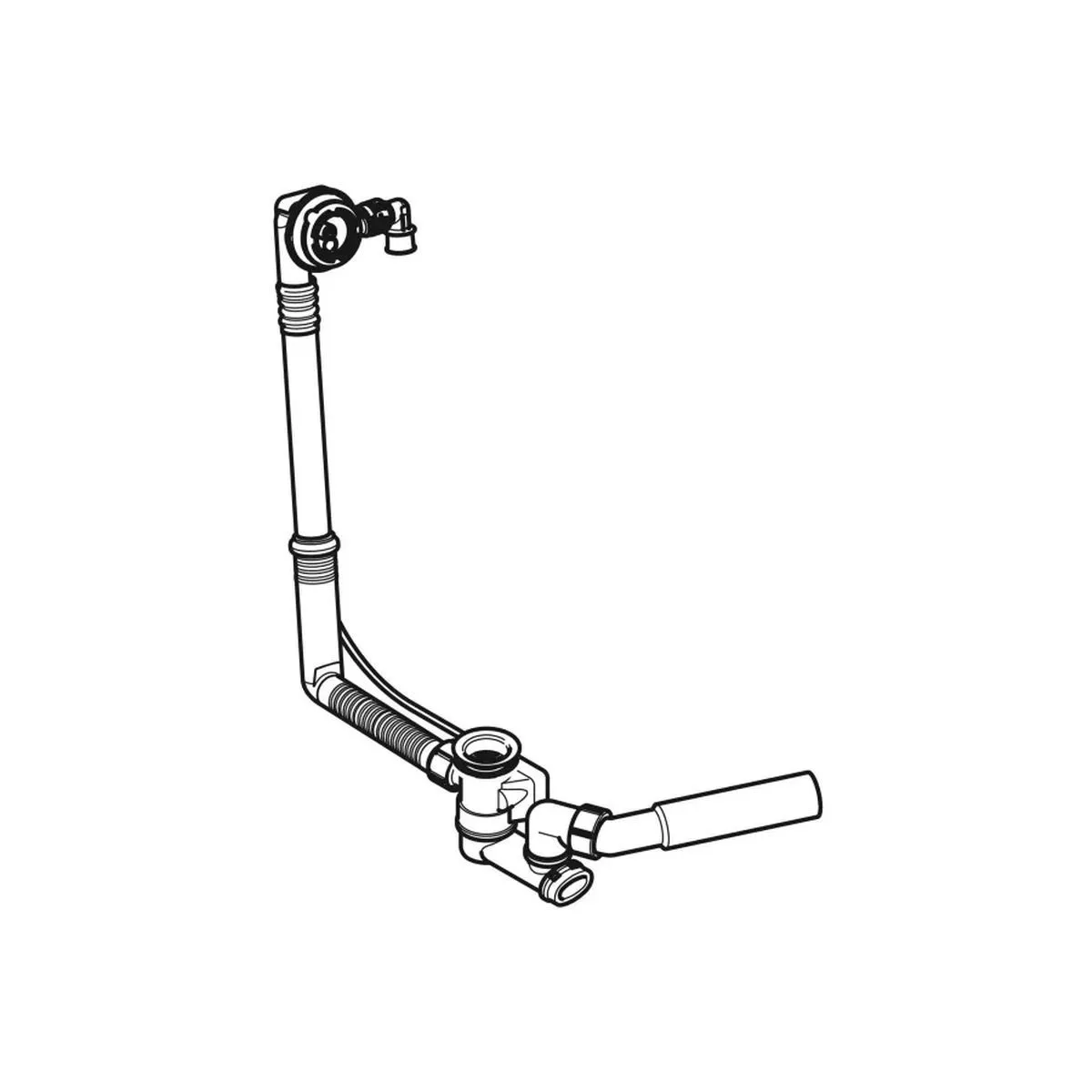 Evacuare cada Geberit, universal, umplere cada, preaplin, control, crom, 150.700.00.6 [3]