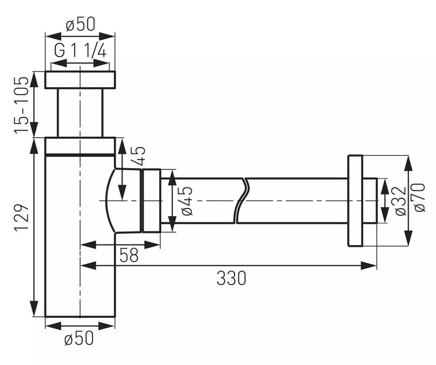 Evacuare lavoar FDesign Kleome FD7-203-55, universal, 1 1/4'', reglabil, slid curatare, lucios, auriu [1]