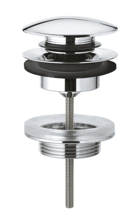 Accesorii baie - Evacuare push to open Grohe 65807000, 64 mm, 70 mm, 35 diametru, 1 1/4 diametru montaj, universal, Crom