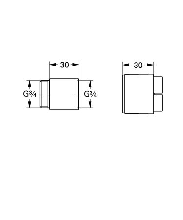 Extensie baterii Grohe 46238000, grohe brand, universal model compatibil, pentru baterii cu montaj pe perete [2]