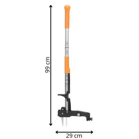 Extractor manual pentru buruieni cu tot cu radacina, cu pedala si mecanism de evacuare, 99x29x8 cm [20]