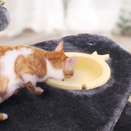 FEANDREA Ansamblu de joaca pentru pisici, tip copac, cu culcus si ascunzatoare, 90x50x164cm, gri antracit [8]