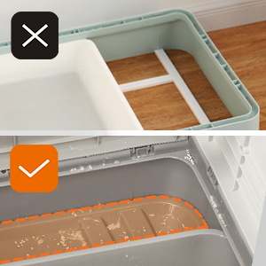 FEANDREA Litiera pentru pisici cu capac, tava extensibila, pentru pisici de pana la 15 kg, 54x43x38cm, gri [10]