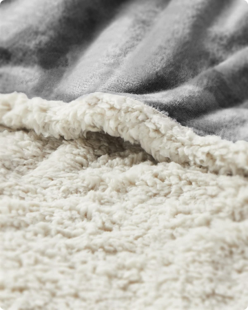 Patura impermeabila caini XL, reversibila cu fleece Sherpa si flanel, lavabila, 152x127 cm, gri [3]
