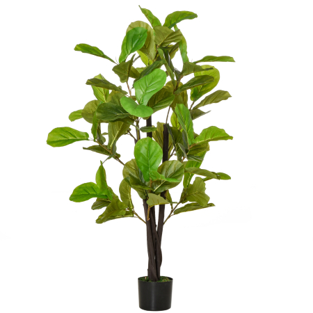 Living & hol -  Ficus Artificial 130 cm de Interior si Exterior, Planta Artificiala cu efect Realist cu 78 de Frunze