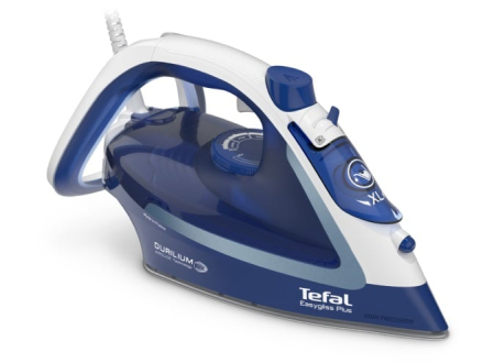Bucatarie - Fier de calcat cu abur EasyGliss Plus FV5735E0, 2500 W, jet de abur 220 g/min, talpa Durilium Airglide, rezervor 0.27 L, albastru