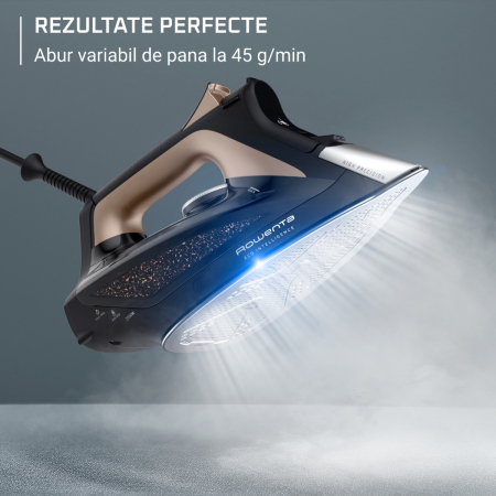 Fier de calcat cu abur Rowenta Eco Intelligence DW6341D1, 2500 W, jet de abur 190 g/min, abur variabil 0-45 g/min, rezervor apa 300 ml, talpa Microsteam 400 HD 3De Laser, functie antipicurare, abur ve [1]