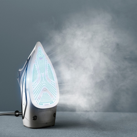Fier de calcat cu abur Rowenta Expertis Anti-Calc DW7025D1, 2700 W, jet de abur 180 g/min, abur variabil 45 g/min, rezervor apa 300 ml, talpa Microsteam 400 HD Laser, functie antipicurare, abur vertic [9]